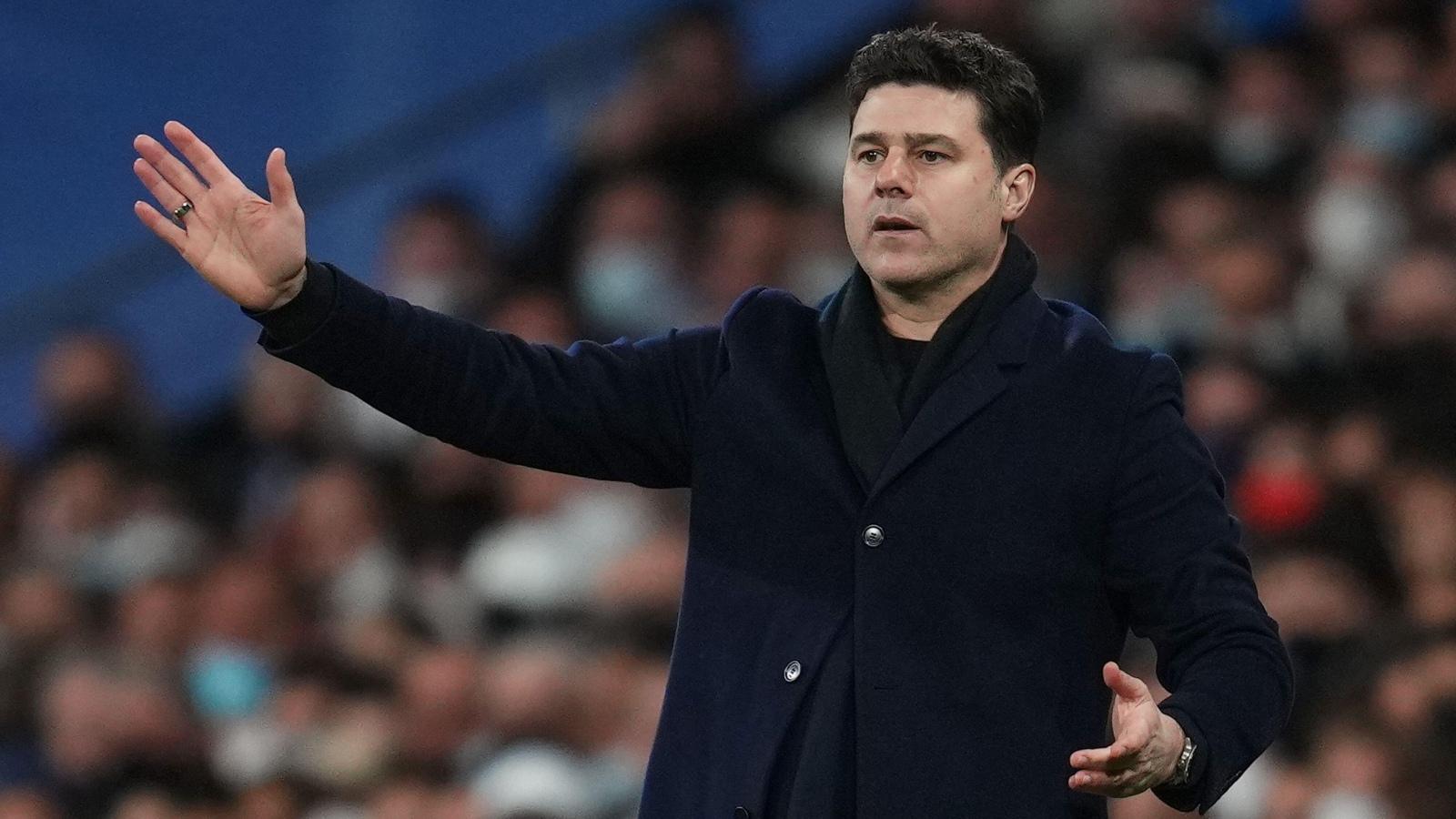 March 09, 2022, PSG head coach Mauricio Pochettino during the UEFA Champions League match between Real Madrid and Paris Saint Germain, played at Santiago Bernabeu Stadium on March 09, 2022 in Madrid, Spain.