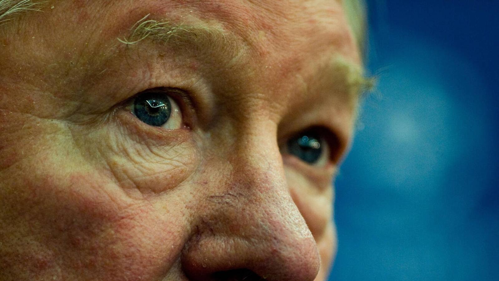 Sir Alex Ferguson coach of Manchester United talks to the media during a press conference