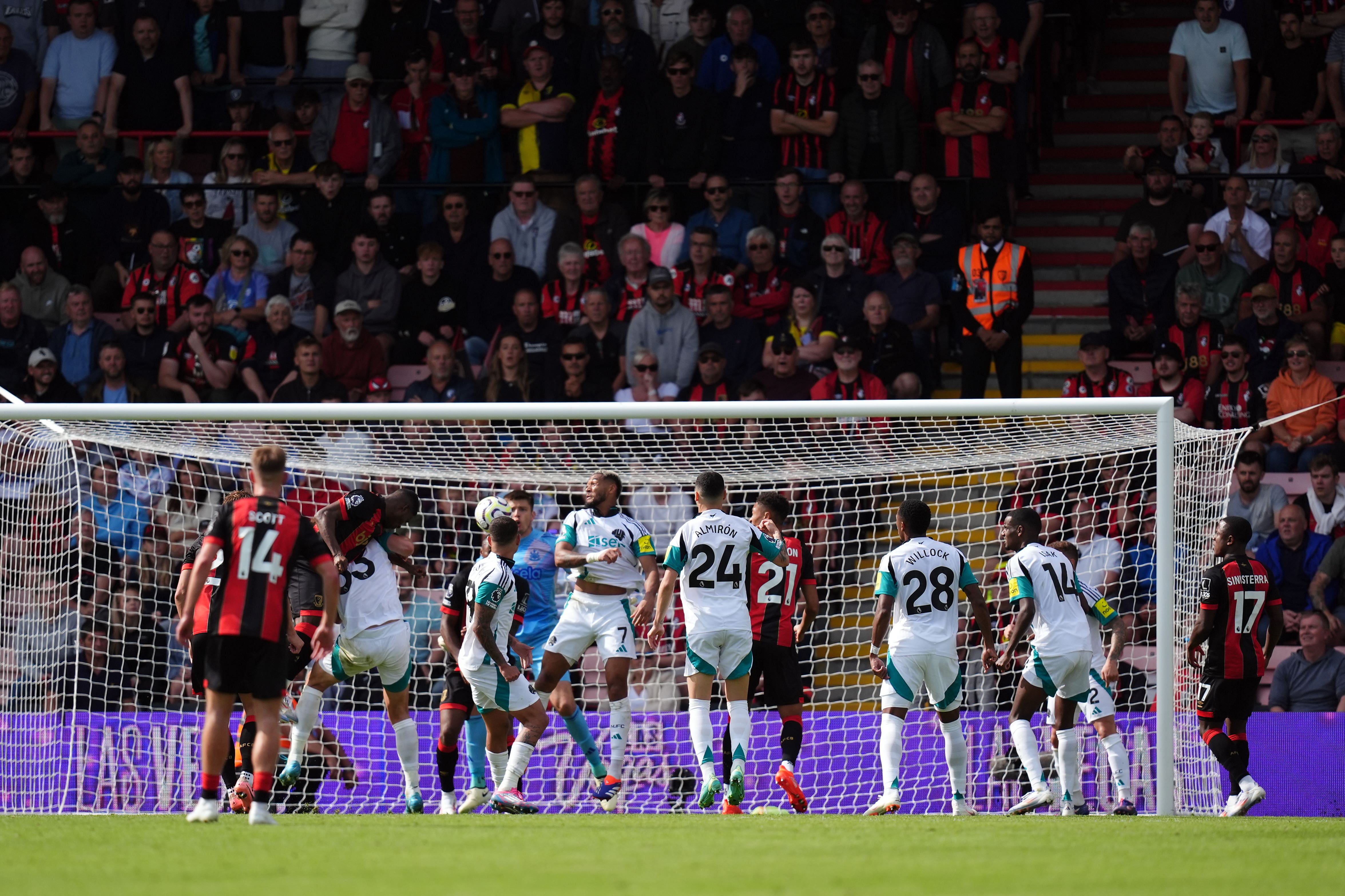 Dango Ouattara was denied what looked certain to be a last-gasp winning goal for Bournemouth (John Walton/PA) (PA Wire)