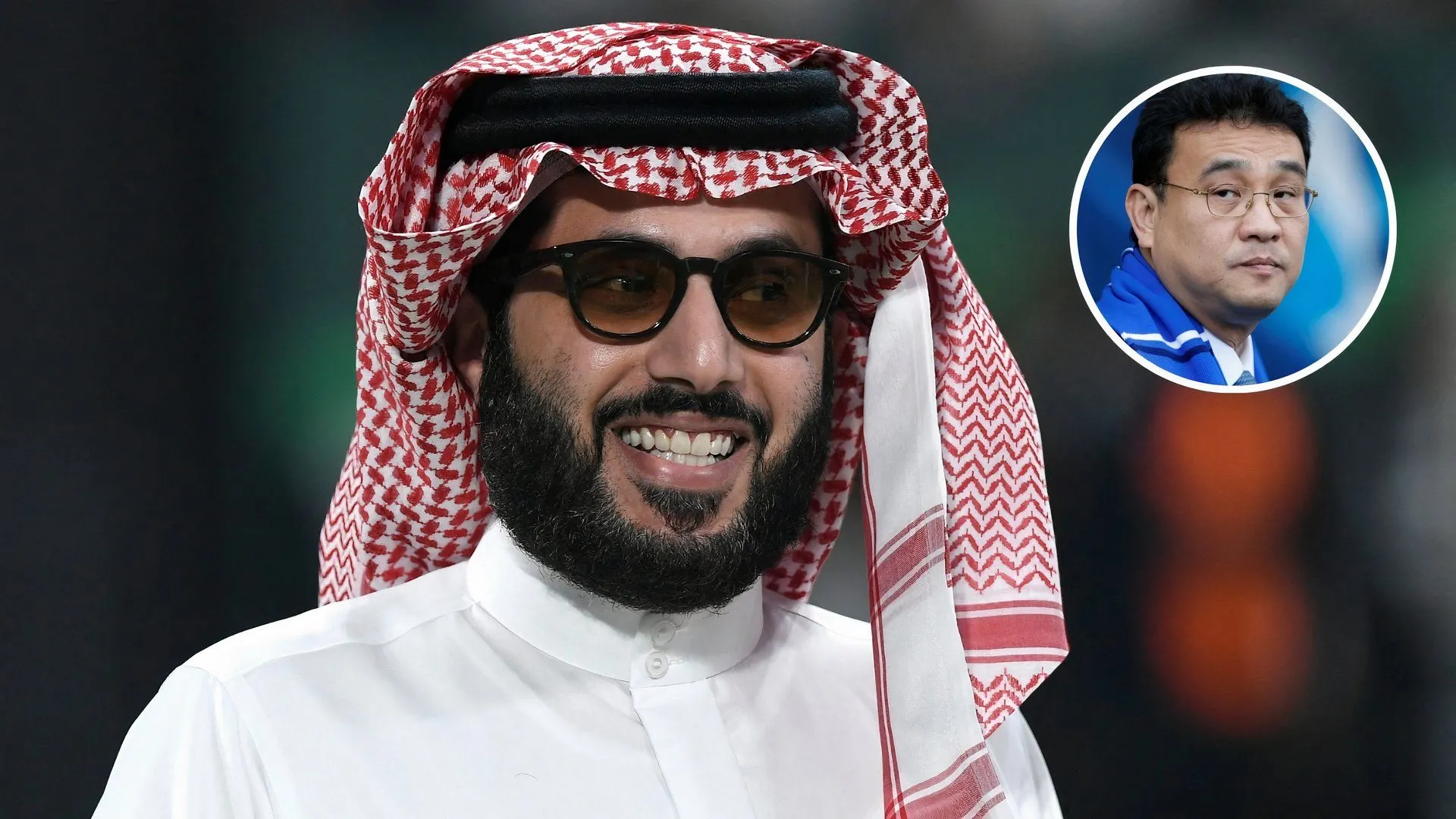 Hình ảnh ghép Turki Alalshikh và Dejphon Chansiri liên quan đến khả năng mua lại Sheffield Wednesday
