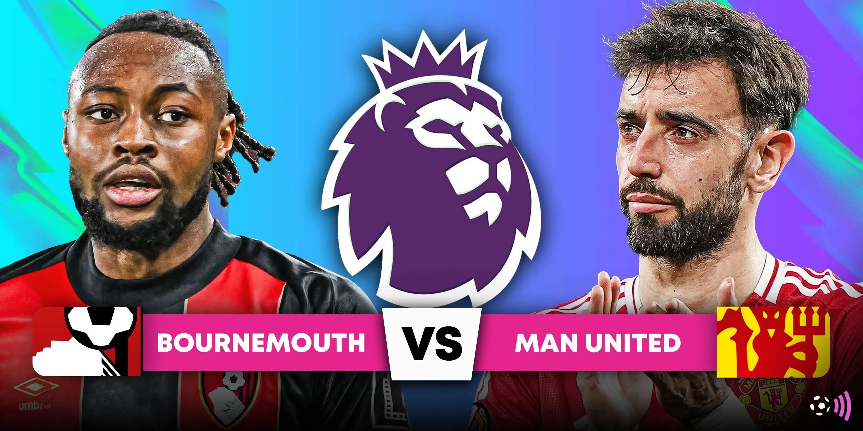 Pha tranh chấp giữa Semenyo (Bournemouth) và Bruno Fernandes (Man United) trong trận đấu