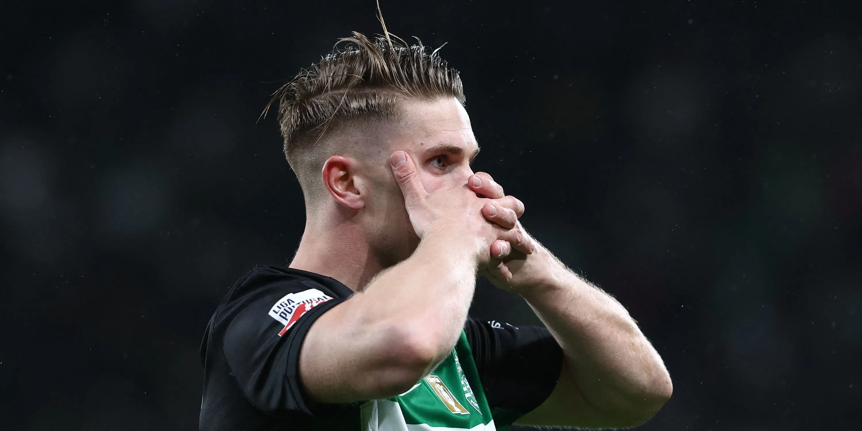 Tiền đạo Viktor Gyokeres ăn mừng bàn thắng trong màu áo Sporting CP mùa giải 2023-2024
