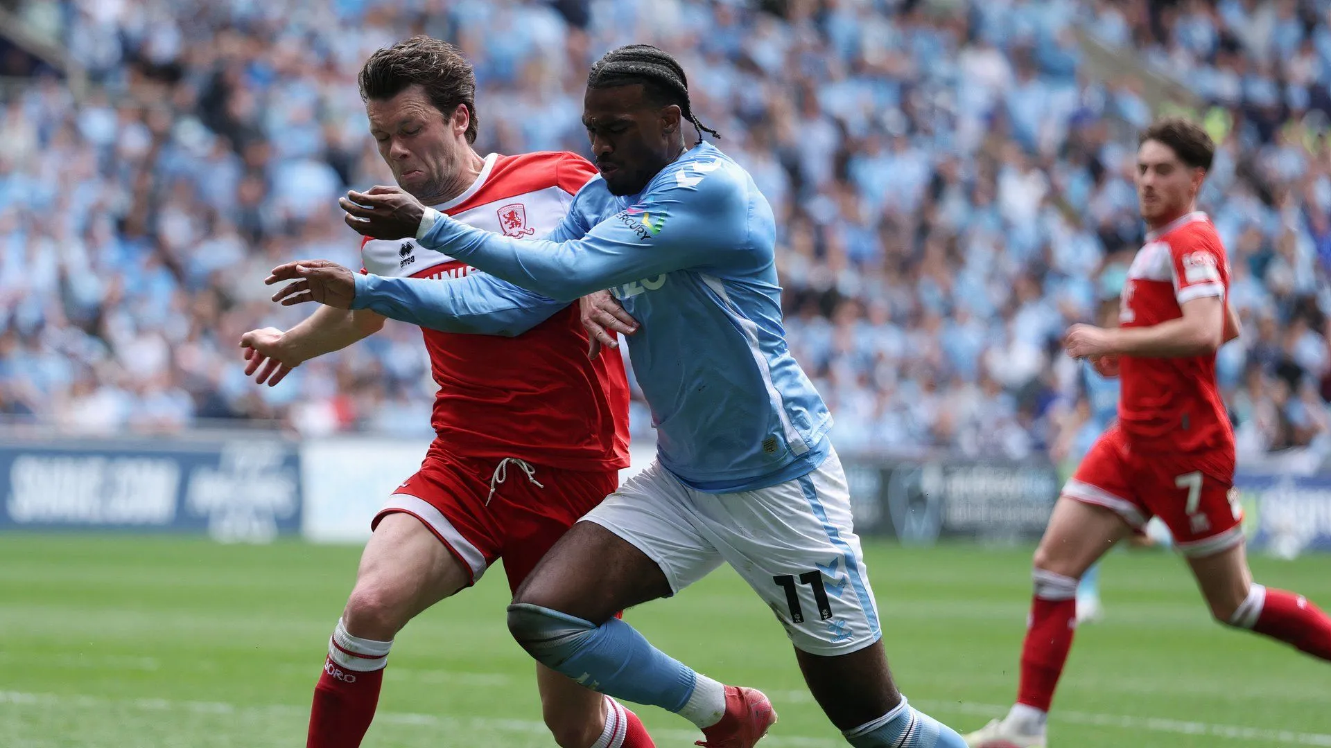 Haji Wright trong màu áo Coventry City tại giải Hạng Nhất Anh