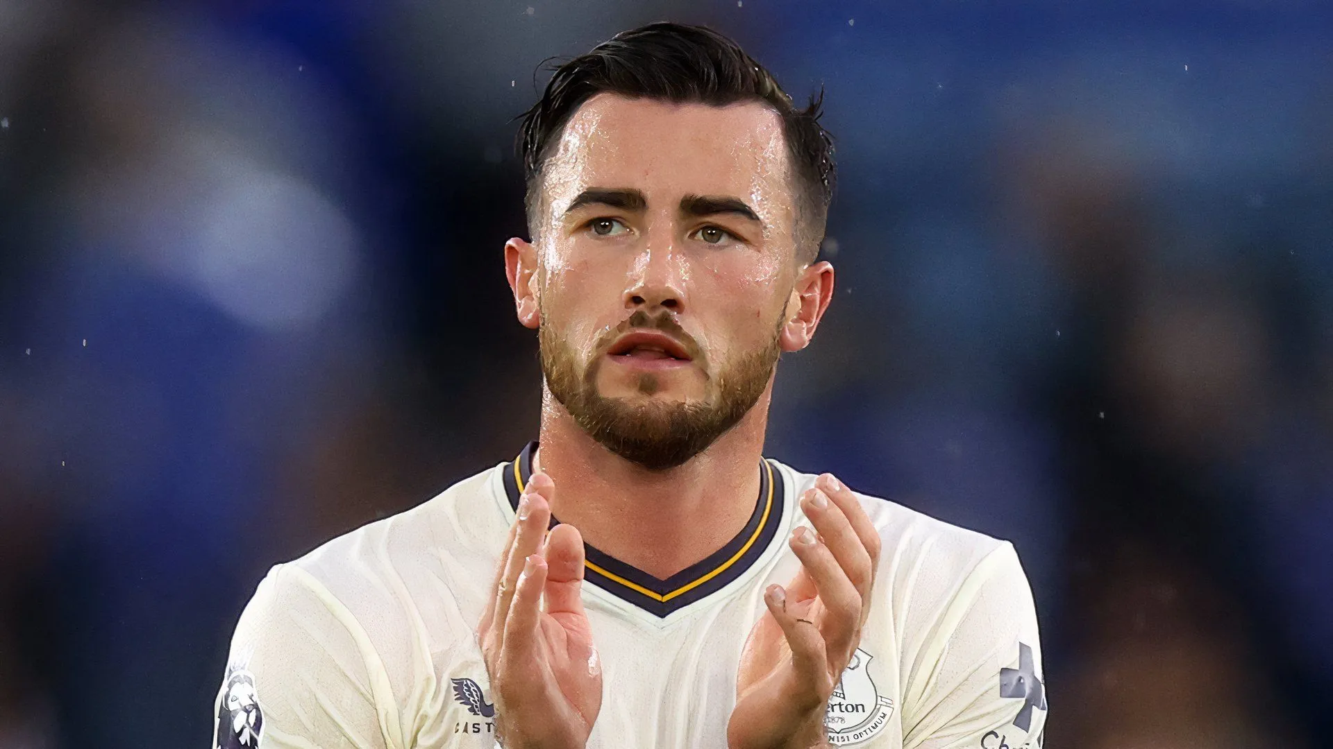 Jack Harrison trong màu áo Everton trong thời gian cho mượn