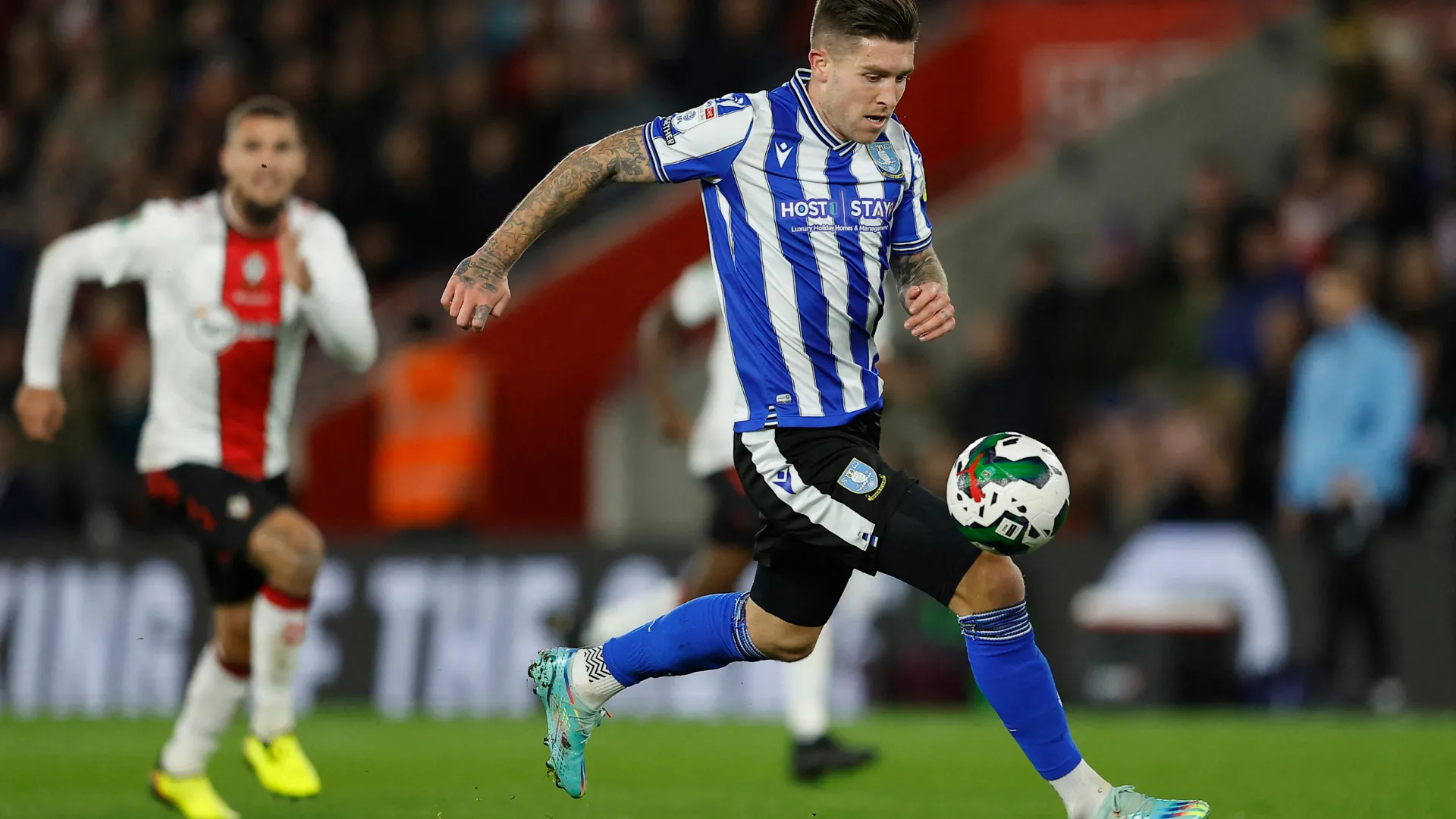 Josh Windass trong màu áo Sheffield Wednesday trên sân cỏ
