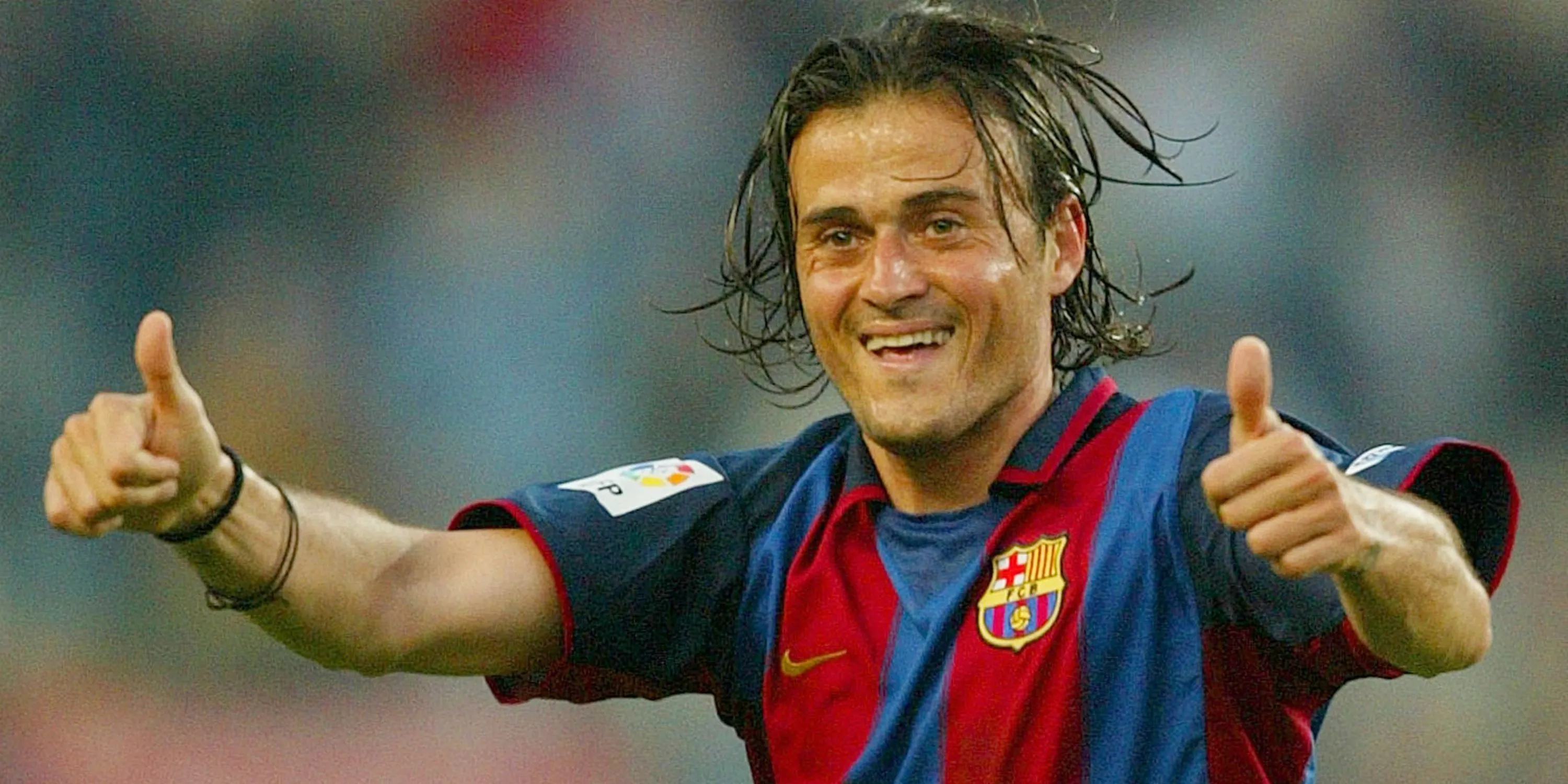Luis Enrique khi còn thi đấu cho Barcelona