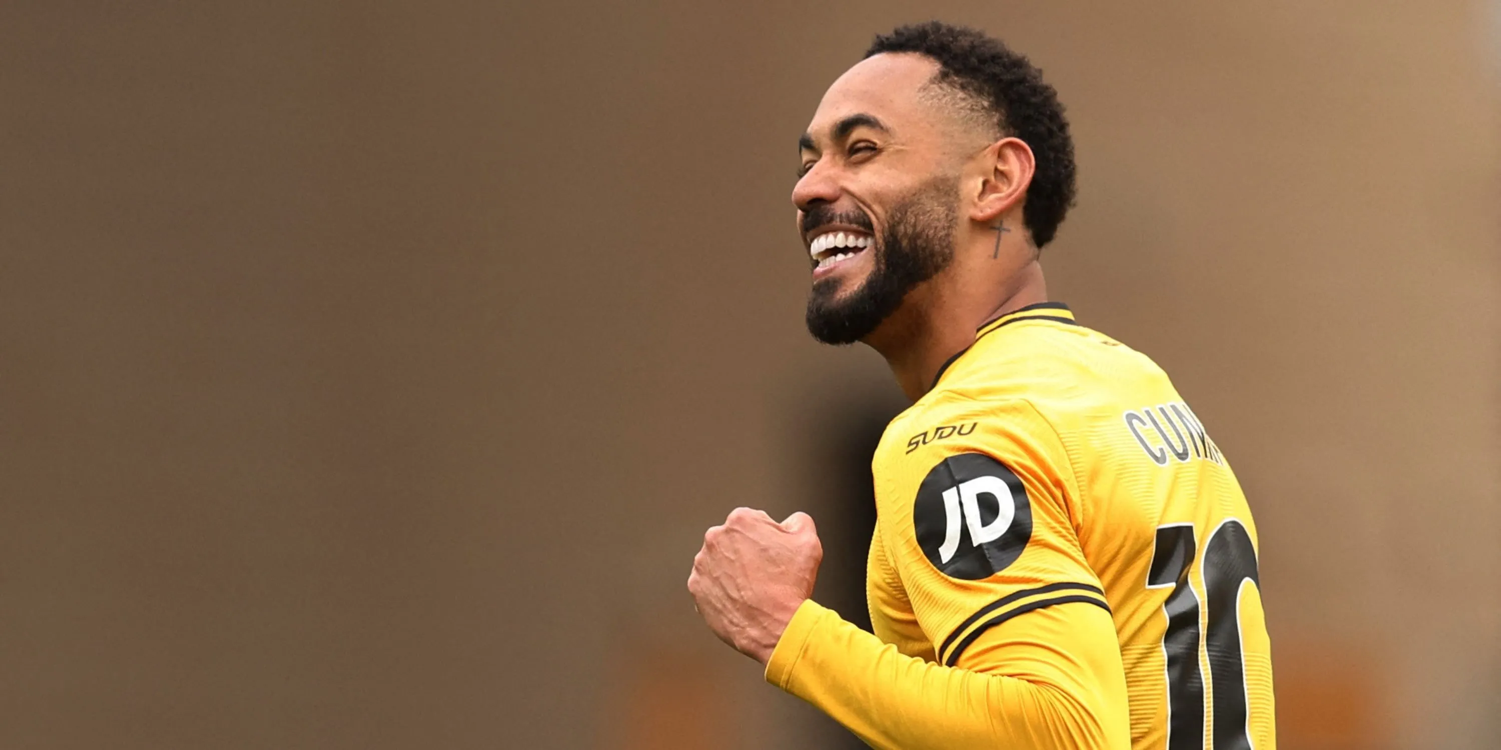 Matheus Cunha của Wolverhampton Wanderers ăn mừng bàn thắng thứ tư cho đội nhà
