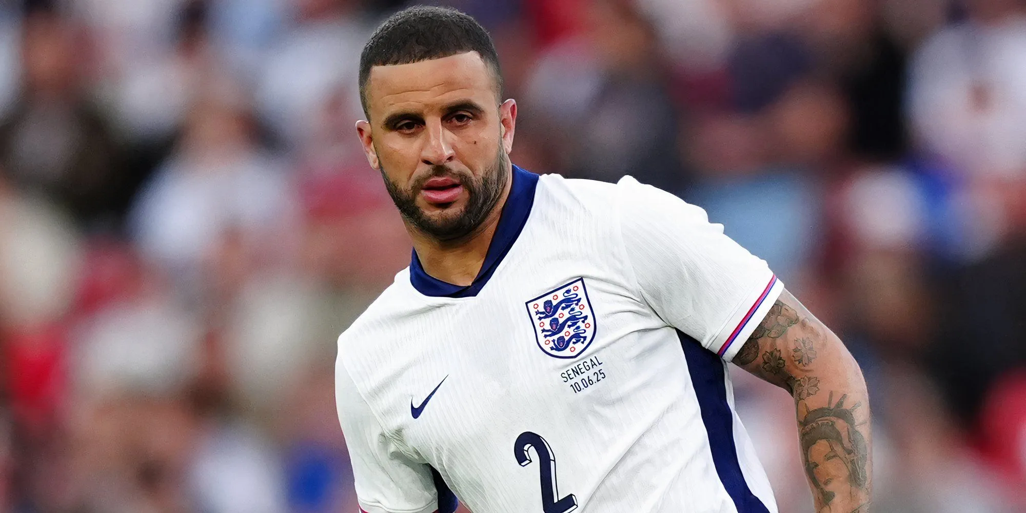 Kyle Walker trong màu áo đội tuyển Anh
