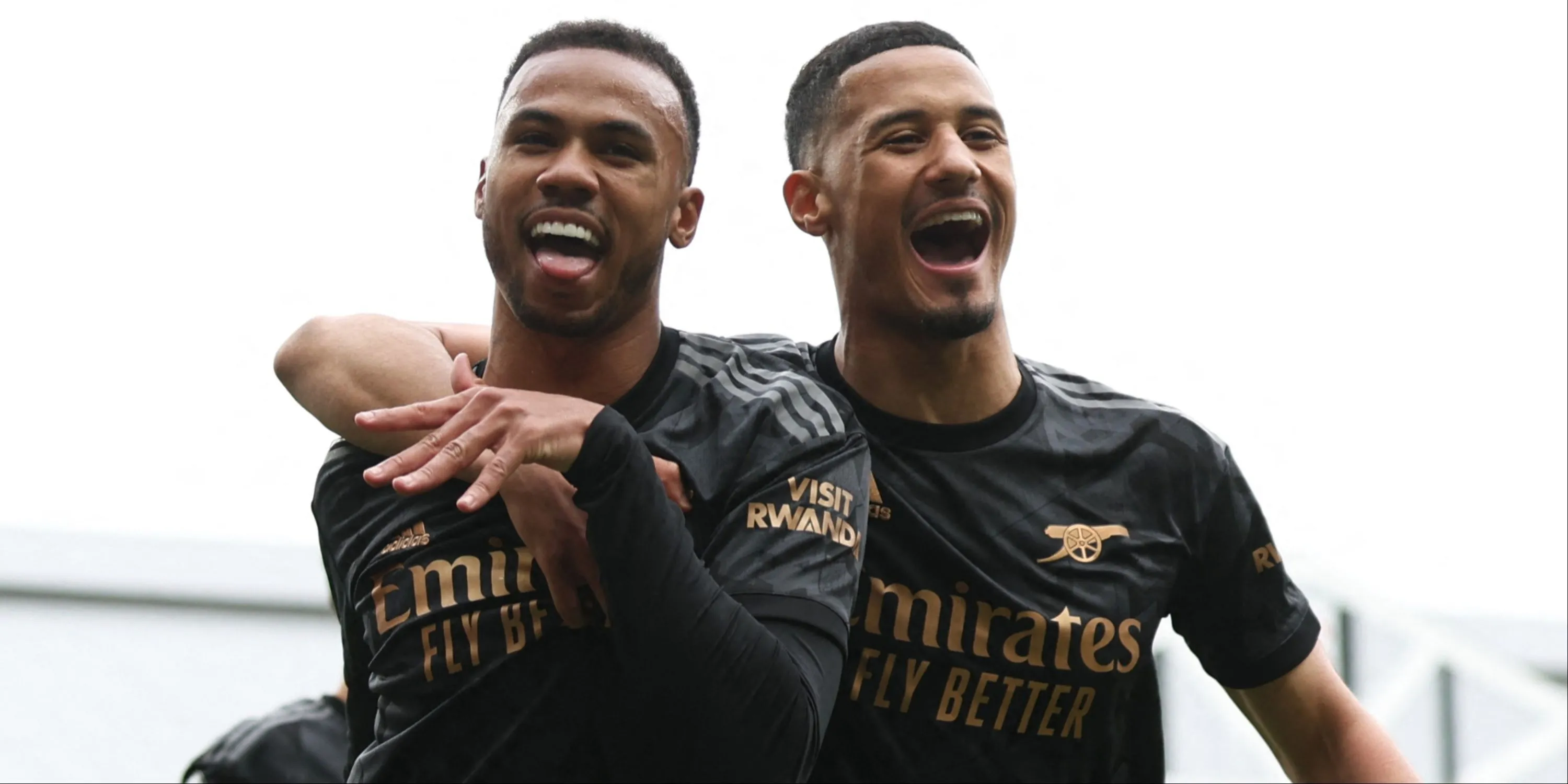 Bộ đôi trung vệ William Saliba và Gabriel Magalhaes của Arsenal