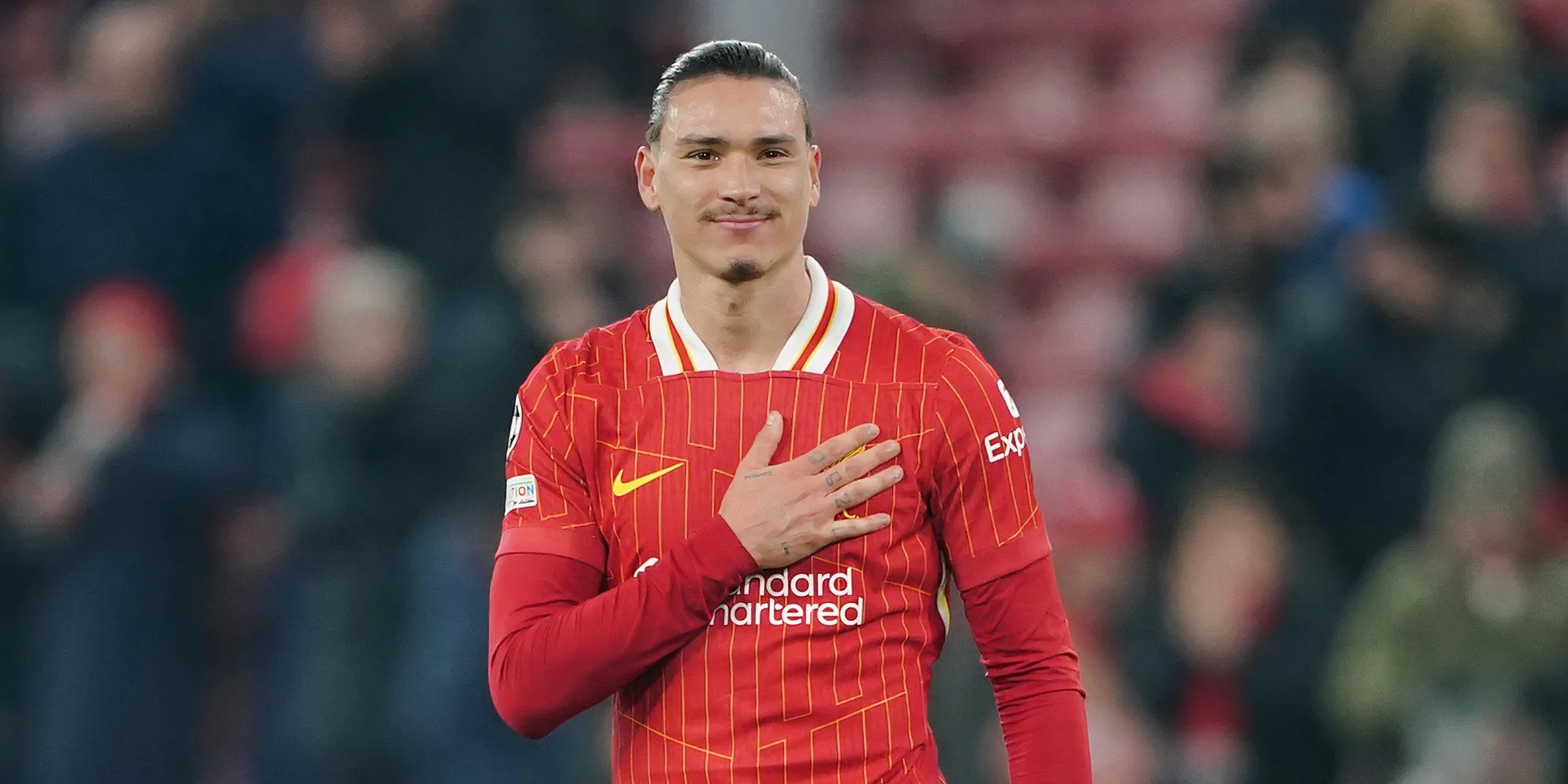 Darwin Nunez trong màu áo Liverpool, một tiền đạo được nhiều CLB săn đón trên thị trường chuyển nhượng hè.