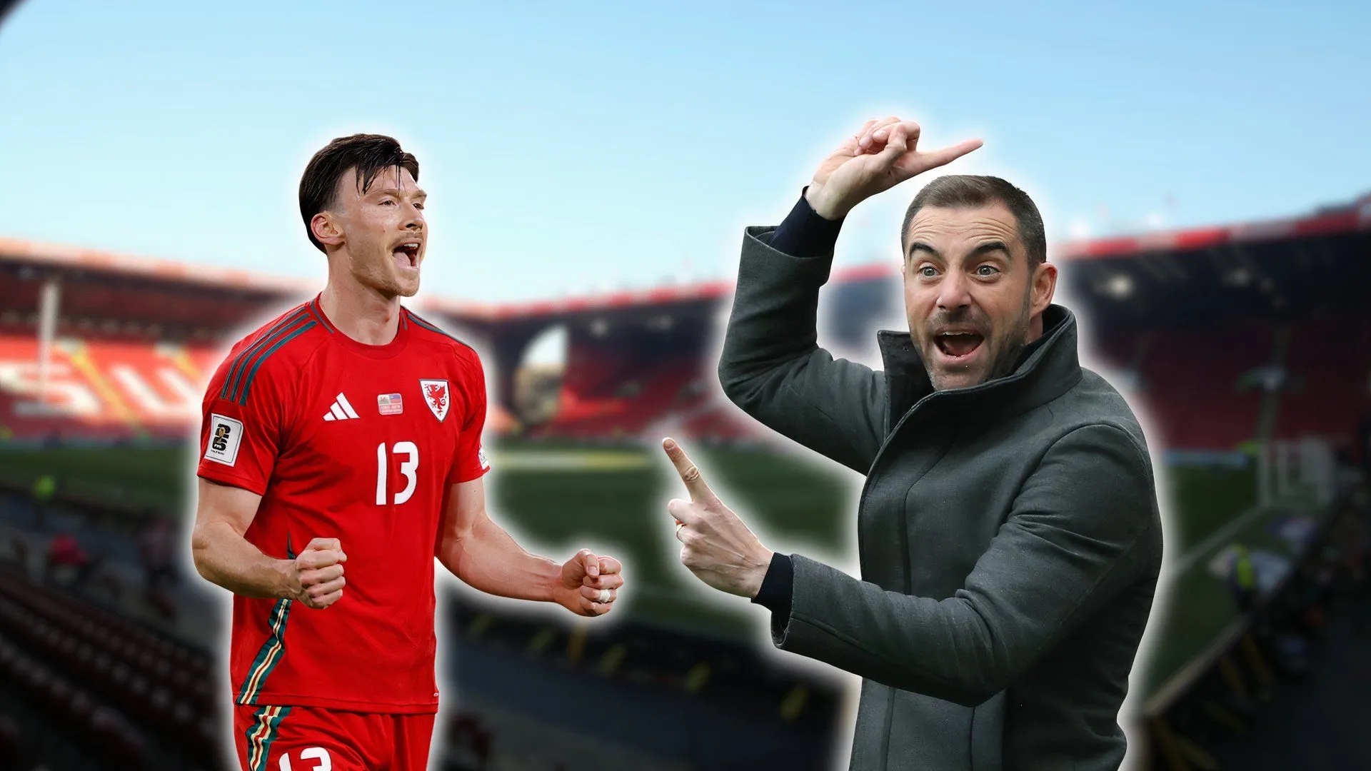 Kieffer Moore và HLV Ruben Selles của Sheffield United trong bối cảnh tương lai chuyển nhượng không chắc chắn.