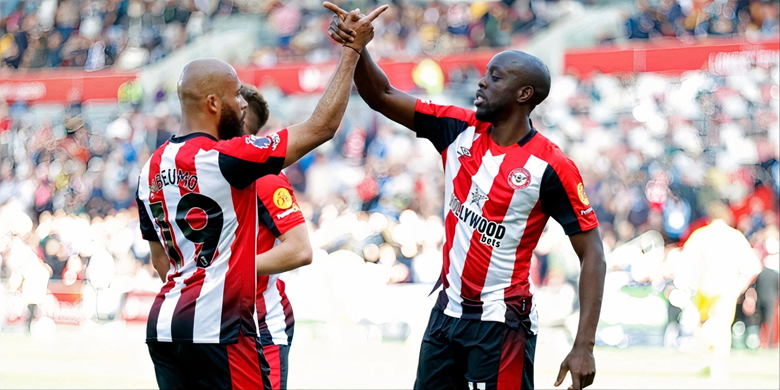 Tiền đạo Yoane Wissa của Brentford trong trận đấu
