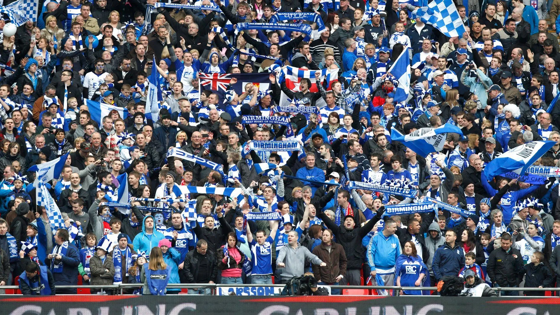 Người hâm mộ Birmingham City tại Wembley Stadium