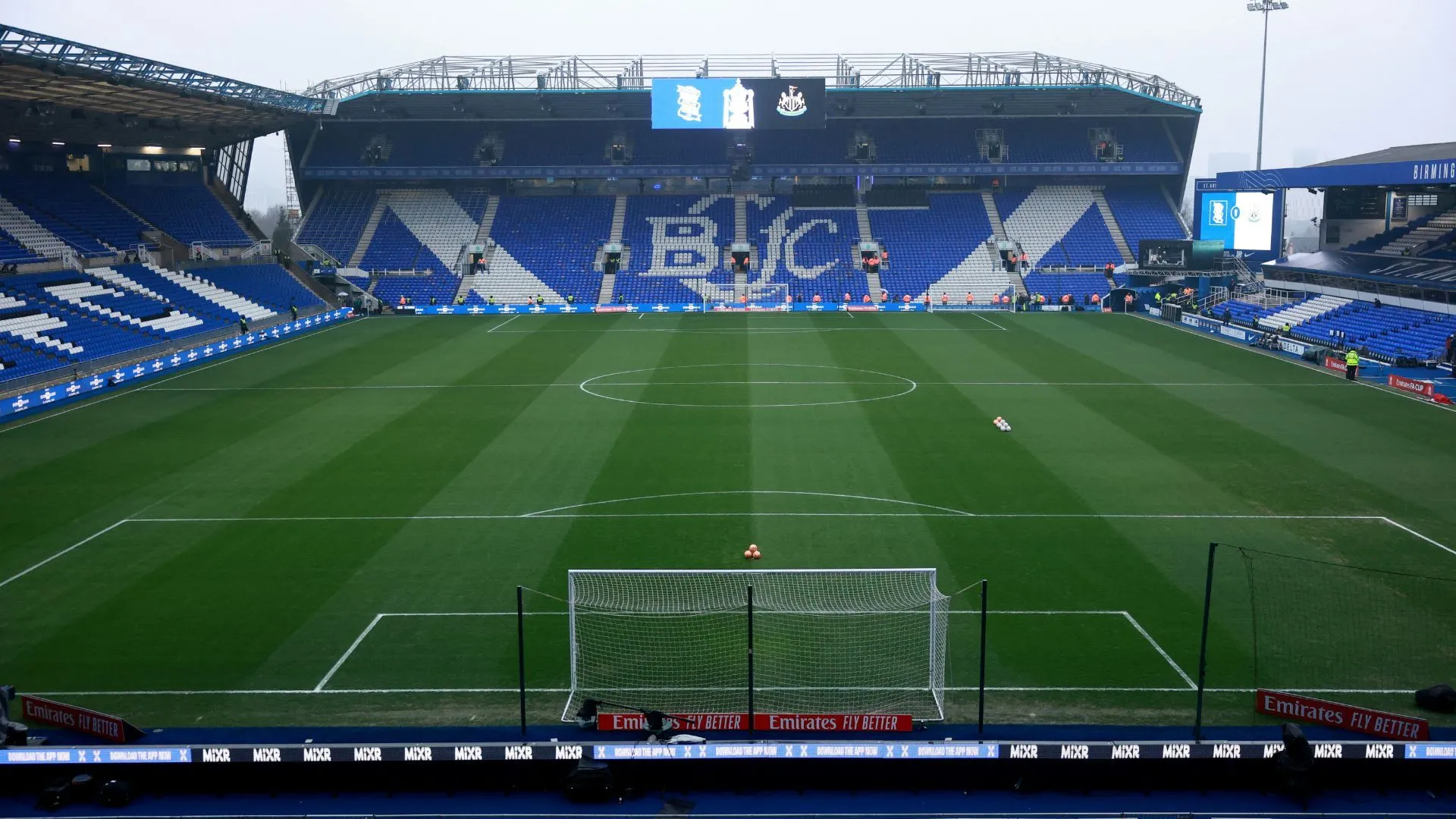 Sân vận động St Andrew của Birmingham City nhìn từ trên cao